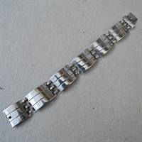 Metal armbånd i flotte led, l: 20 cm. 